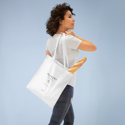 TOTE BAG BLANC 100% COTON - SCORPIO VIBES