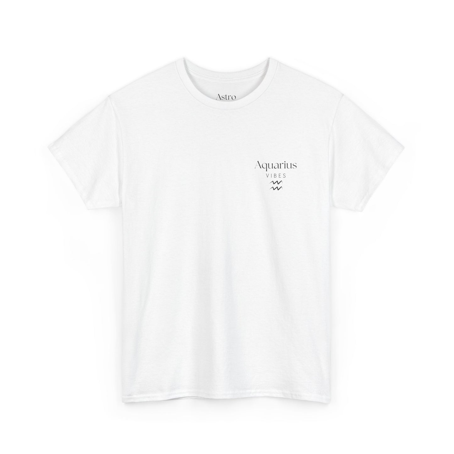 T-SHIRT BLANC AQUARIUS VIBES (100% coton et unisexe)