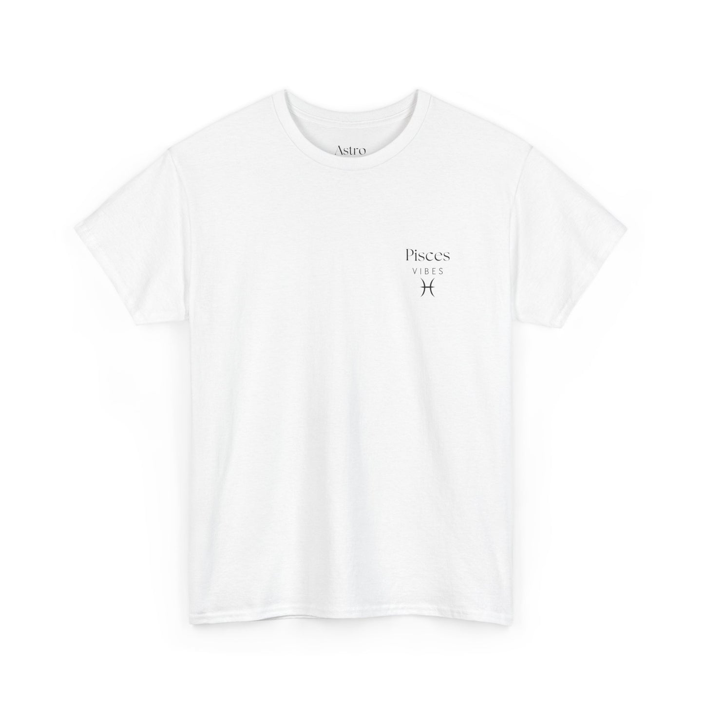 T-SHIRT BLANC PISCES VIBES (100% coton et unisexe)