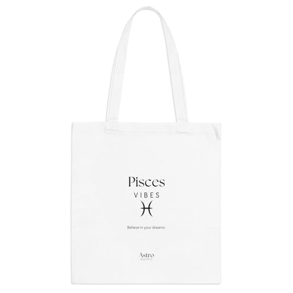 TOTE BAG BLANC 100% COTON - PISCES VIBES
