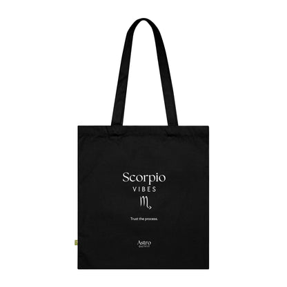 TOTE BAG NOIR 100% COTON BIO ÉCOLOGIQUE 🍃🌍💚 - SCORPIO VIBES