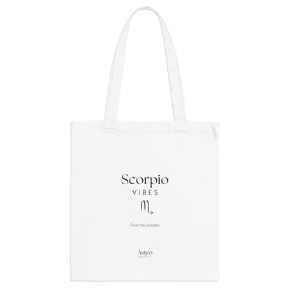 TOTE BAG BLANC 100% COTON - SCORPIO VIBES