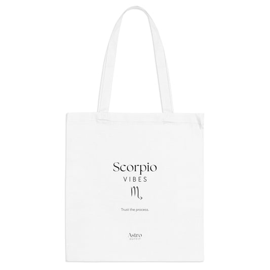 TOTE BAG BLANC 100% COTON - SCORPIO VIBES