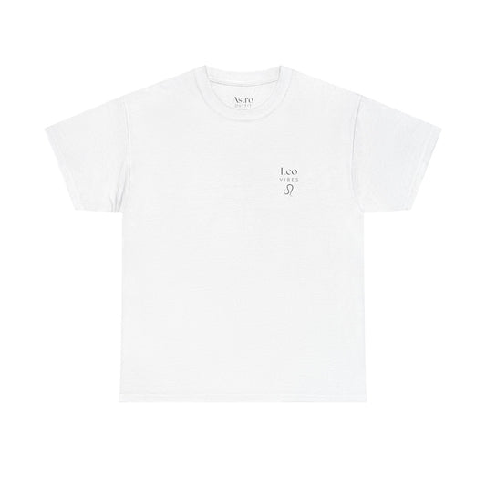 T-SHIRT BLANC LEO VIBES (100% coton et unisexe)