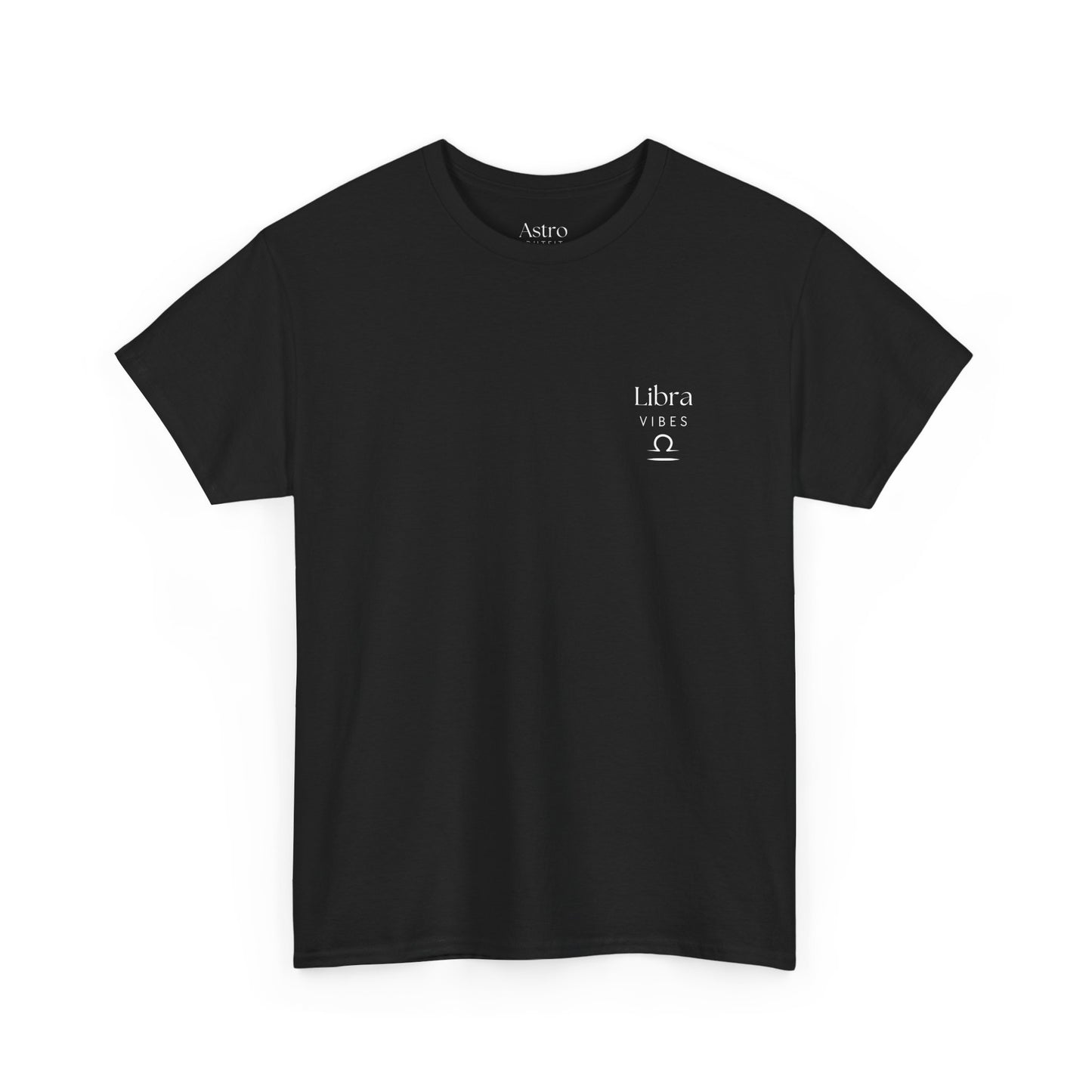 T-SHIRT NOIR LIBRA VIBES (100% coton et unisexe)