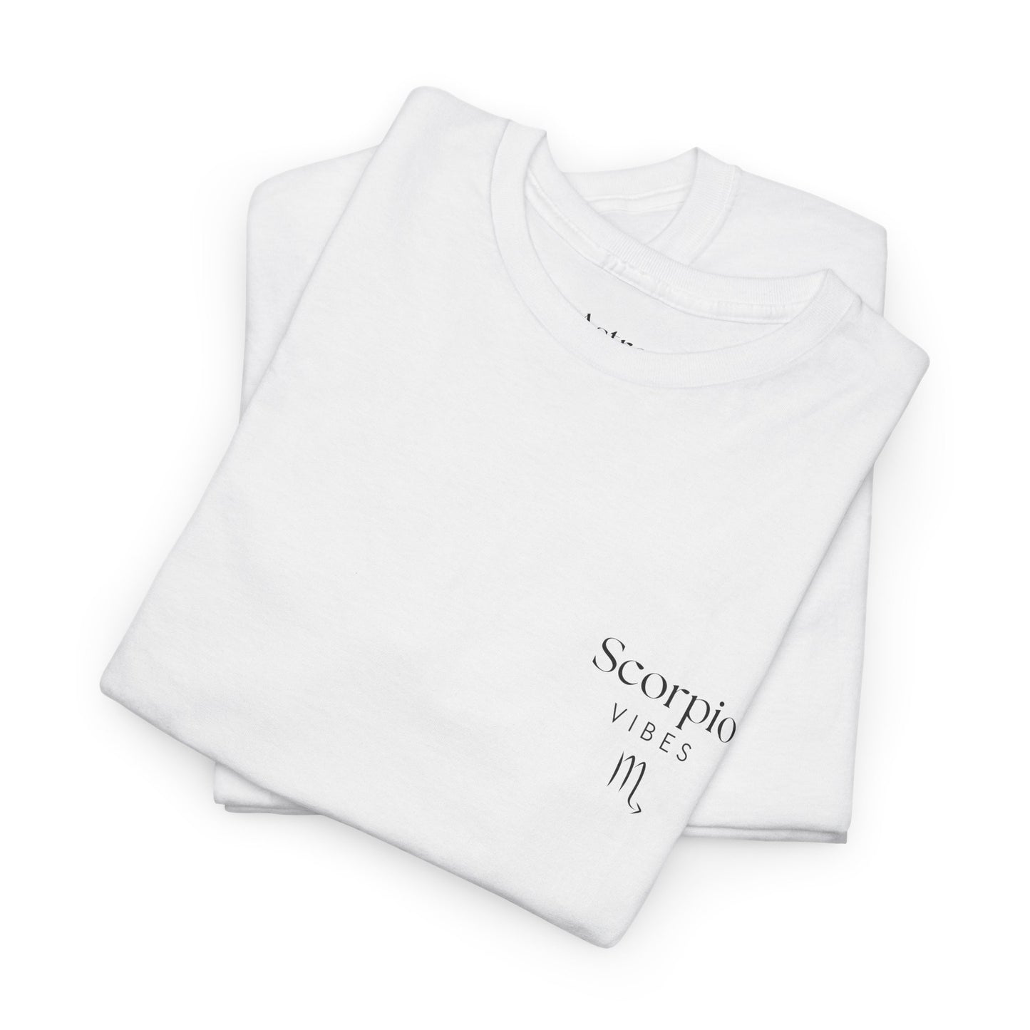 T-SHIRT BLANC SCORPIO VIBES (100% coton et unisexe)