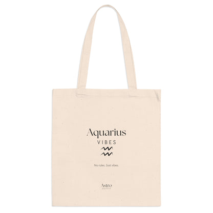 TOTE BAG - AQUARIUS VIBES (100% coton naturel ou blanc)