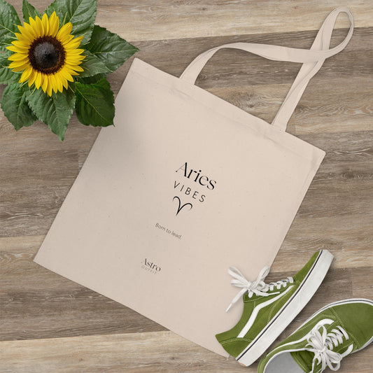TOTE BAG - ARIES VIBES (100% coton naturel ou blanc)