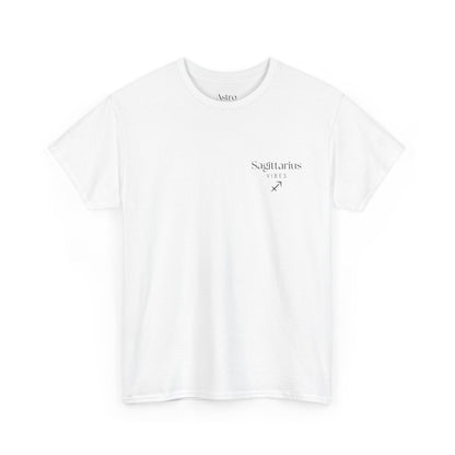 T-SHIRT BLANC SAGITTARIUS VIBES (100% coton et unisexe)