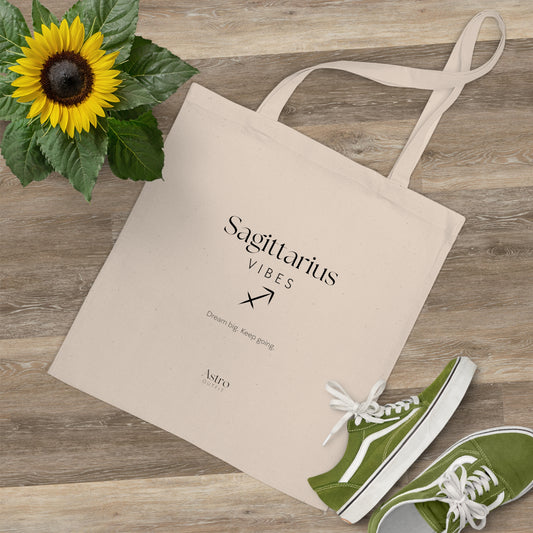 TOTE BAG - SAGGITARIUS VIBES (100% coton naturel ou blanc)