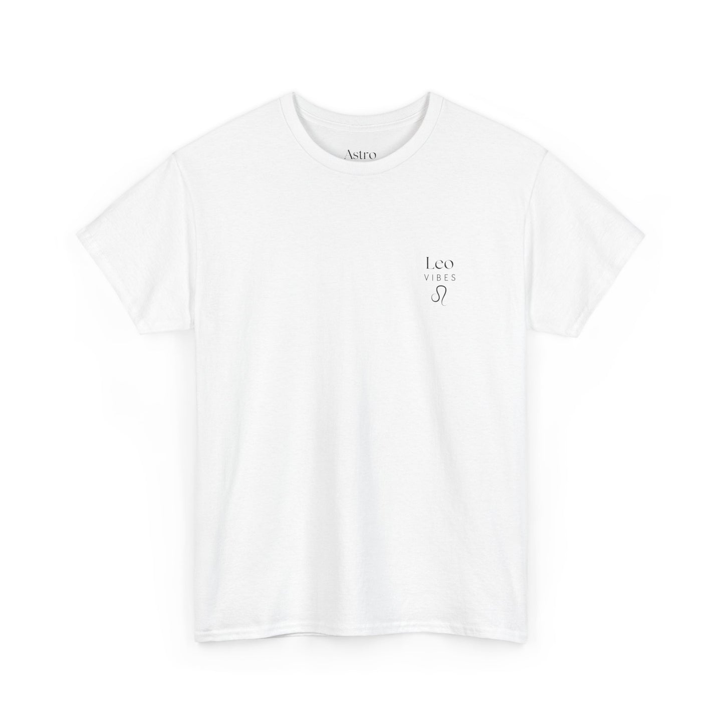 T-SHIRT BLANC LEO VIBES (100% coton et unisexe)