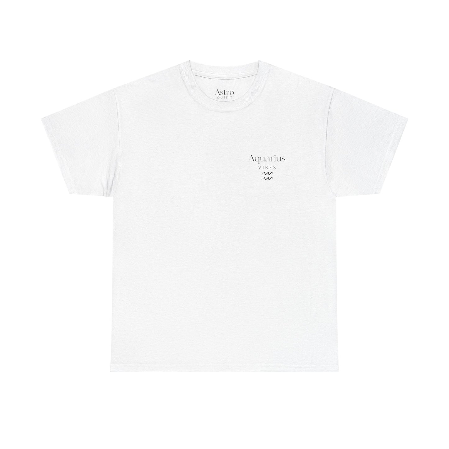 T-SHIRT BLANC AQUARIUS VIBES (100% coton et unisexe)